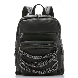 Ash Leather Domino Chain Backpack
